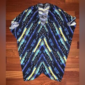 Zero+Maria Cornejo Silk Blend Multi Color Cocoon Dress 6